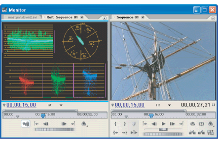 Using a reference monitor to
aid in color correction